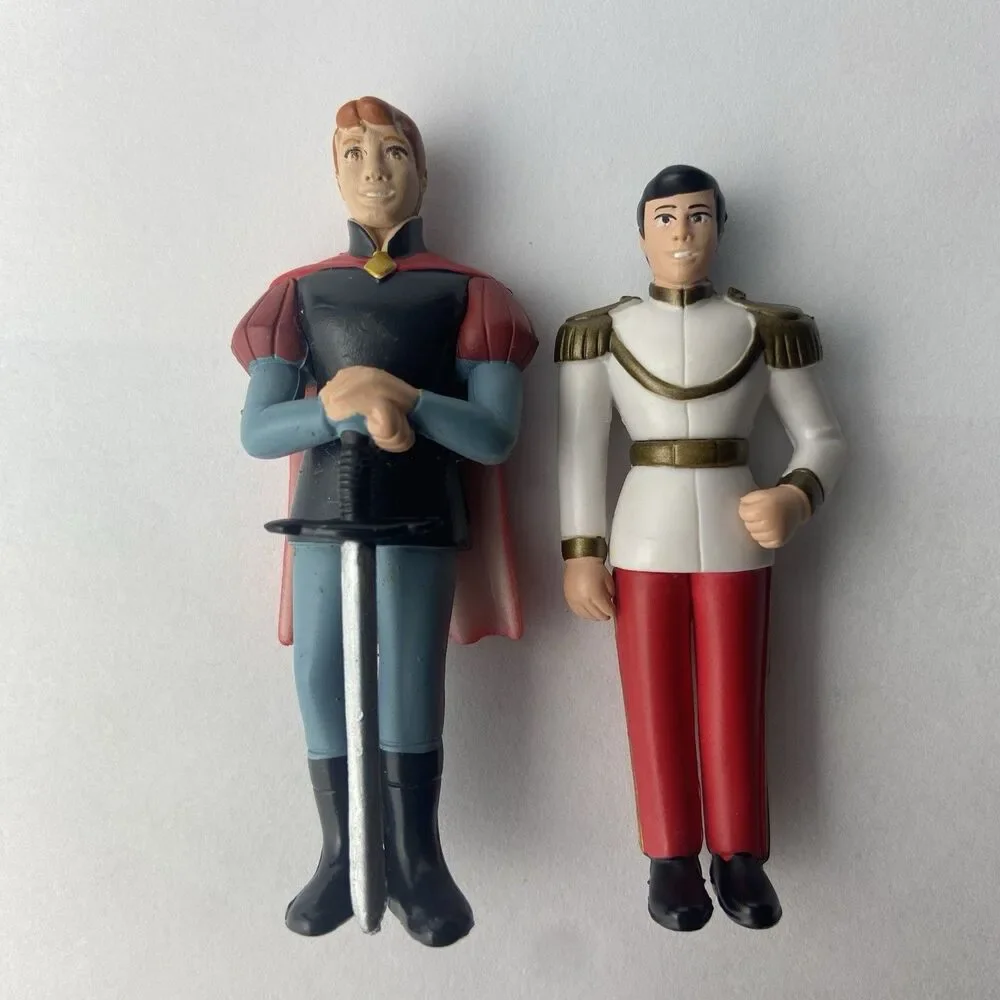 Disney Prince Phillip & Prince Charming 2 Figure Lot Or Cake Topper
